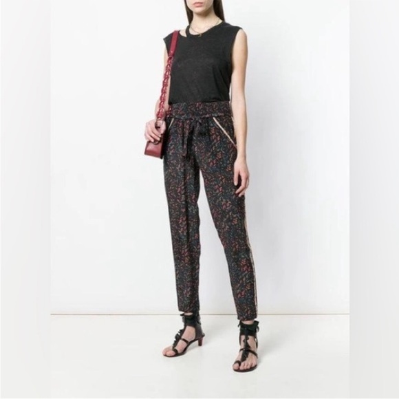 IRO Joey 100% Silk Floral Print Pull On Trouser Pants size 36 / US 4 - Picture 15 of 15